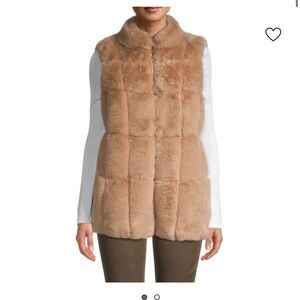 Belle Fare Tan Faux Fur Women's Vest